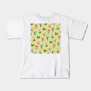 Mondstadt Flowers Print (Beige) Kids T-Shirt